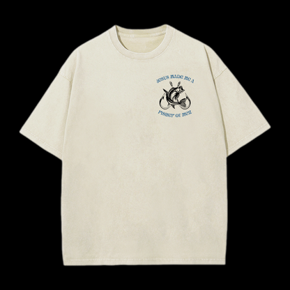 Jesus Made Me A Fisher Of Men Washed T-Shirt