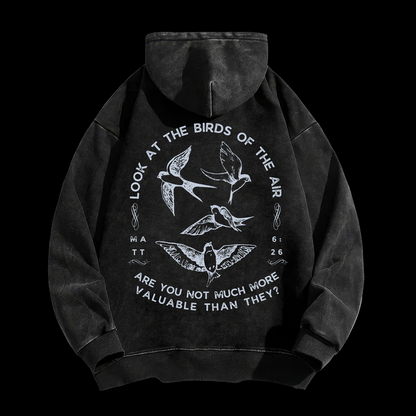 Look At The Birds Of The Air Washed Hoodie