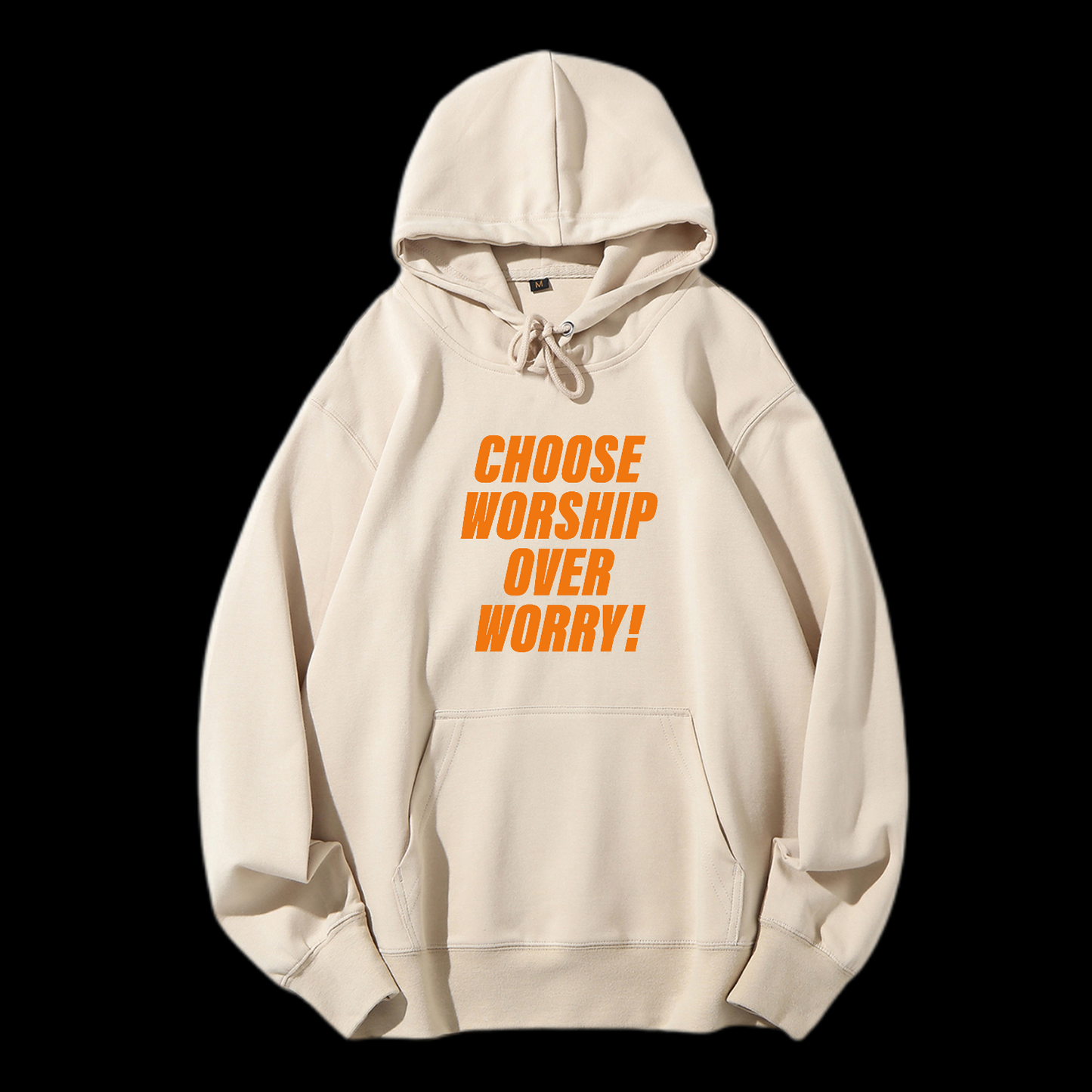 Choose Worship Over Worry Drawstring Hoodie