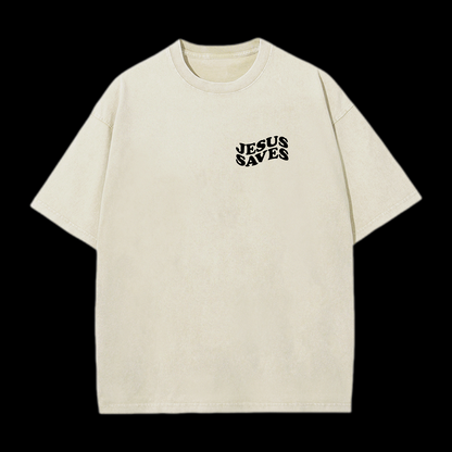 Jesus Saves Washed T-Shirt