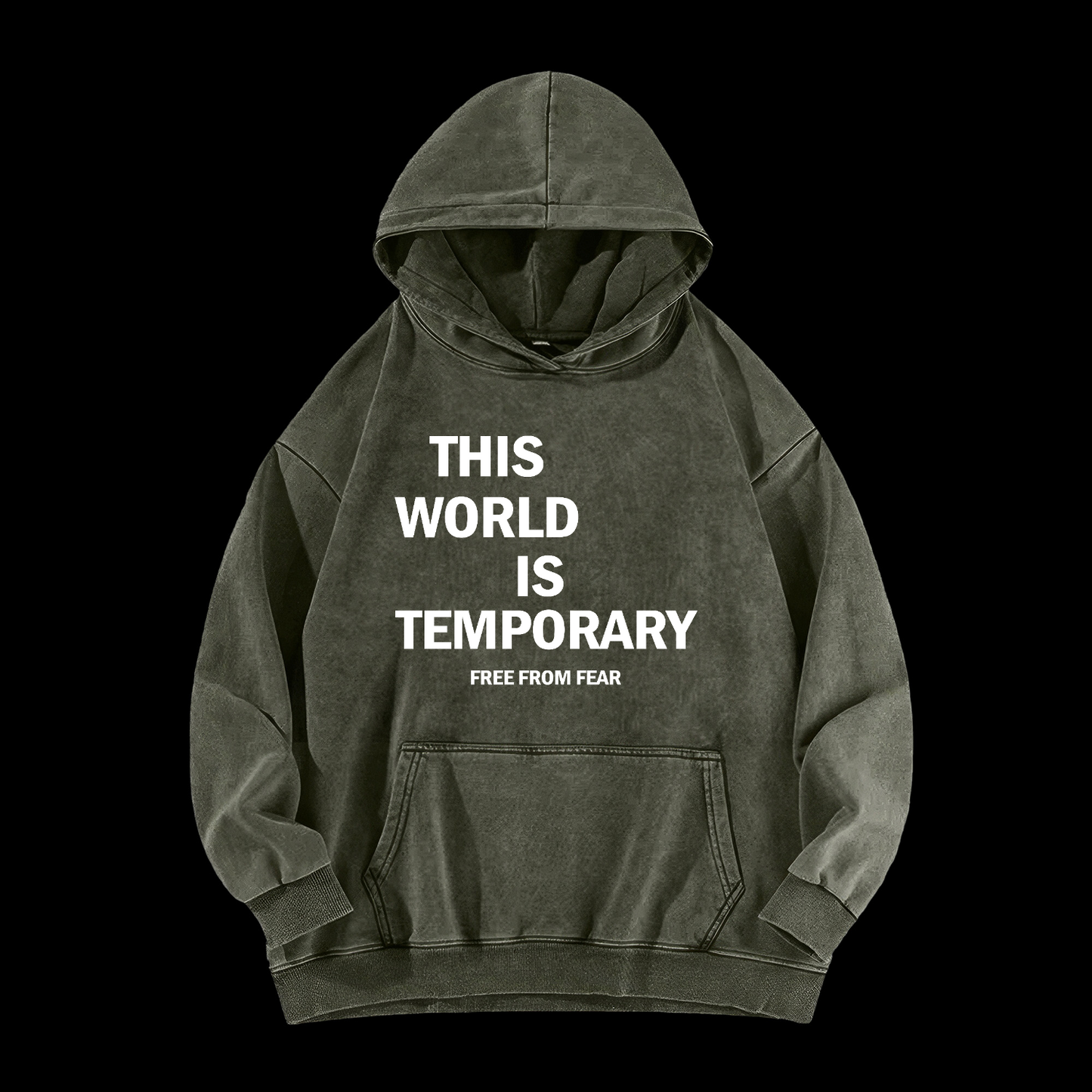 This World Is Temporary Washed Hoodie