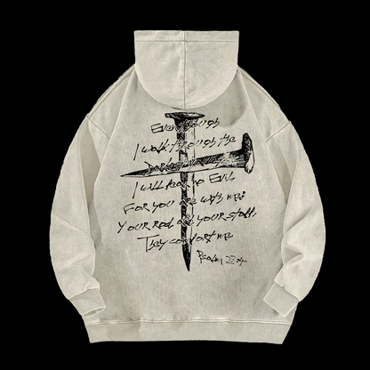 I Will Fear No Evil Washed Hoodie