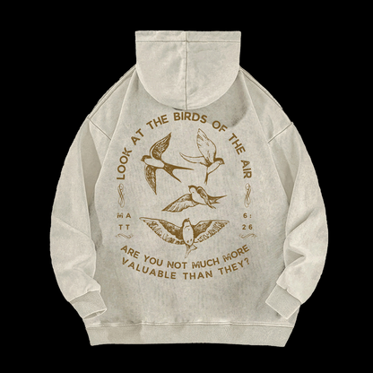 Look At The Birds Of The Air Washed Hoodie