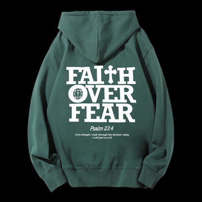 Faith Over Fear Drawstring Hoodie
