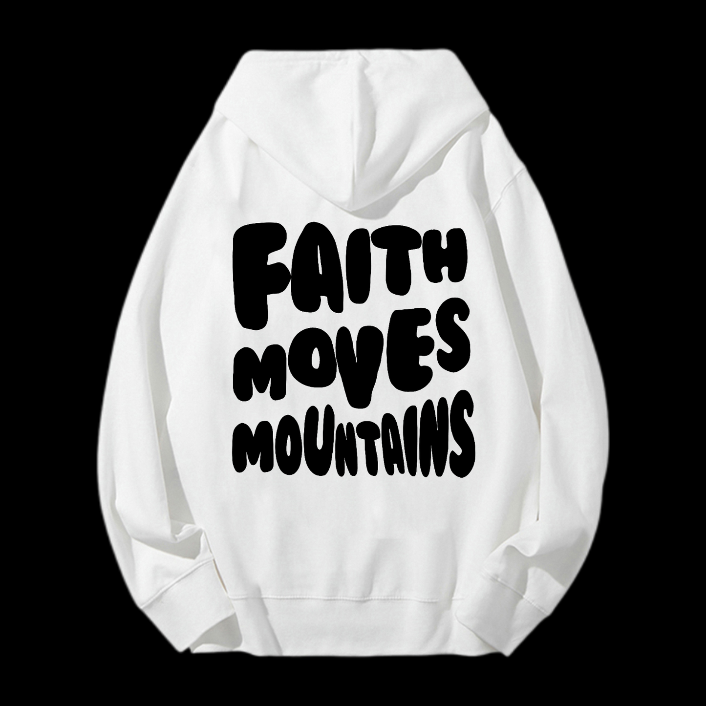 Faith Moves Mountains Drawstring Hoodie