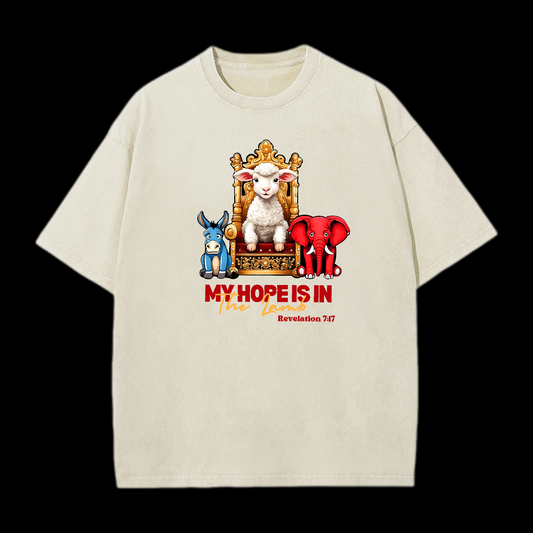 For The Lamb At The Center Washed T-Shirt