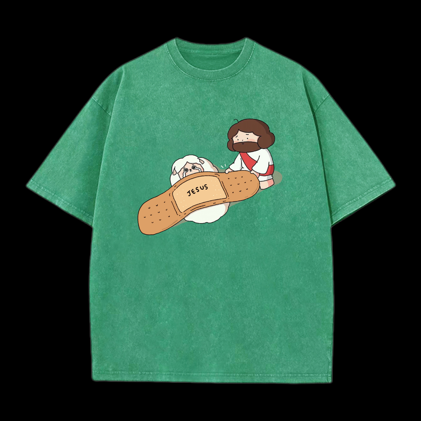 Jesus Heals Washed T-Shirt