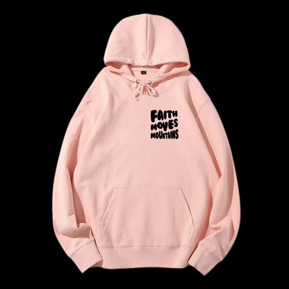 Faith Moves Mountains Drawstring Hoodie