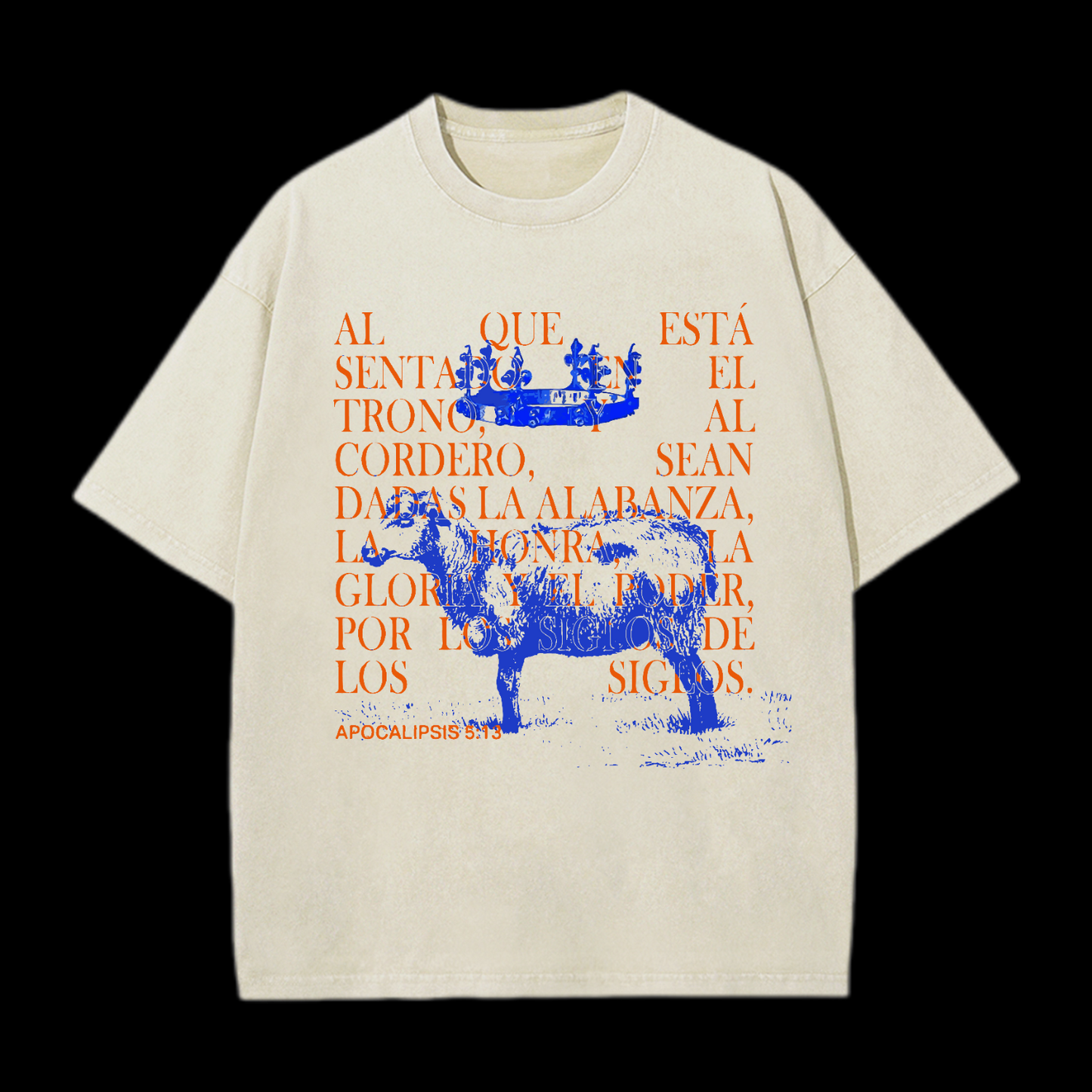 To The Lamb Revelation 5:13  Washed T-Shirt
